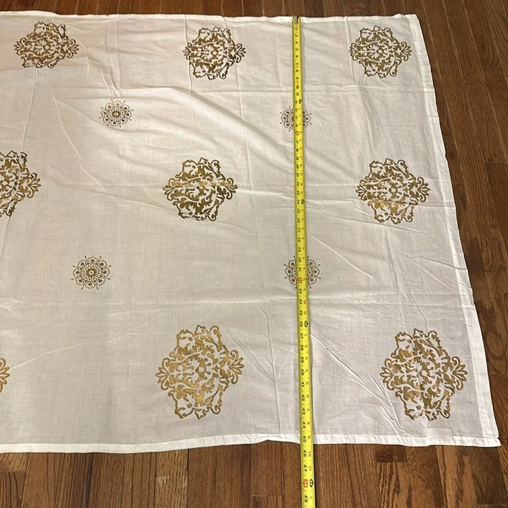 Bohemian style White cotton pair of curtains🤍🤍🤍